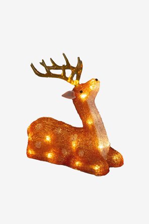 Konstsmide - B/O Ren i akryl 24 LED 22cm - Brun - Dekorativ julbelysning - Från Homeroom
