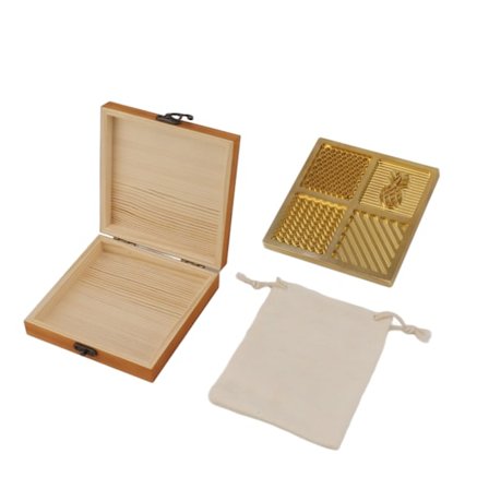 Mässing Ice DIY-bricka Personlig fyrkantig cocktails Isstämpelbricka för Ice Cocktails Whisky Bartender