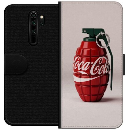 Kompatibelt Plånboksfodral till Xiaomi Xiaomi Redmi Note 8 Pro Konstnärlig illustration av Coca Cola granat i rött och grönt, pop art inspirerat