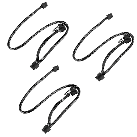 3x Pci-e dobbelt 8pin til 8pin(6+2pin) modulært strømforsyningskabel til Rm1000x Rm550x 650x 750x 850x