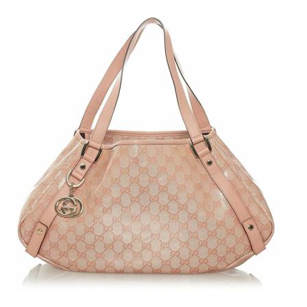 Gucci Vintage, Pre-owned Crystal Pelham Tote Bag Roze, Dames, Maat:ONE Size