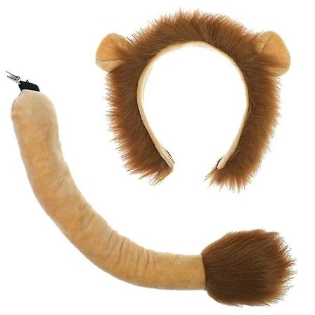 Løveører og hale sæt Karneval Dyreører Pandebånd Børn Løve Kostume Løveører Pandebånd Til Fest