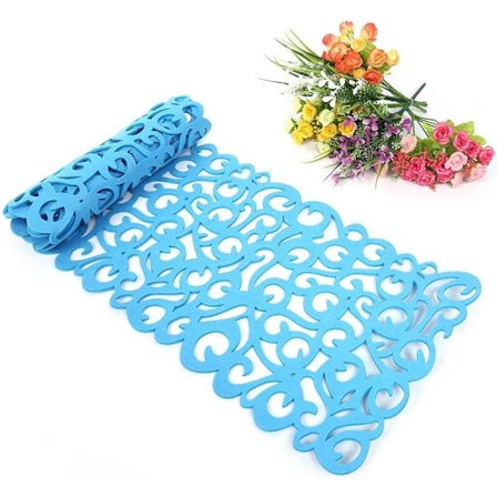 Tvättrbar bordslöpare 100 x 30 cm ljusblå