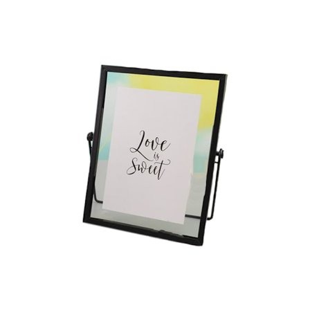 Geometrisk Metall Foto Ram - Svart (6x8)