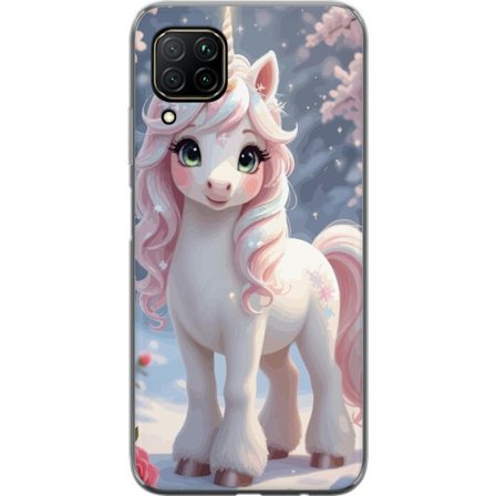 Kompatibelt Mobildeksel til Huawei P40 lite Minimalistisk glitchtypografi med teksten cute but psycho i neonlignende fargeeffekt