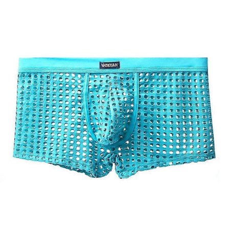 Fiskegarn Undertøy for Menn Gjennomsiktig Boxershorts Mesh Hul Undertøy Lounge Truser Shorts-Yvan