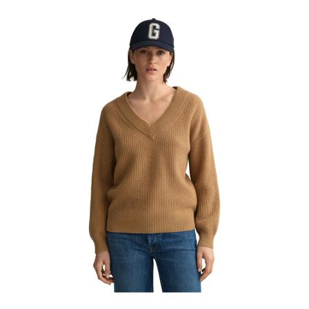 Gant - Stickade Tröjor - Brun - Herr - Storlek: M, Herr, Storlek: M