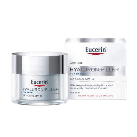 Eucerin Hyaluron-Filler + 3x Effect Day Care Dry Skin SPF15, 50 ml