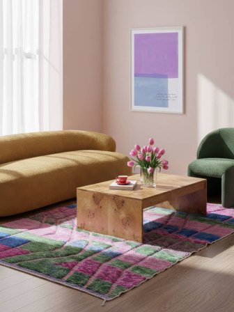 Handgeknüpft Berber Moroccan - Mid Atlas 206X309 Rot/Schwarz