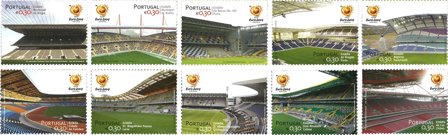 Portugal - Fodbold EMs stadioner - Postfrisk sæt 10v