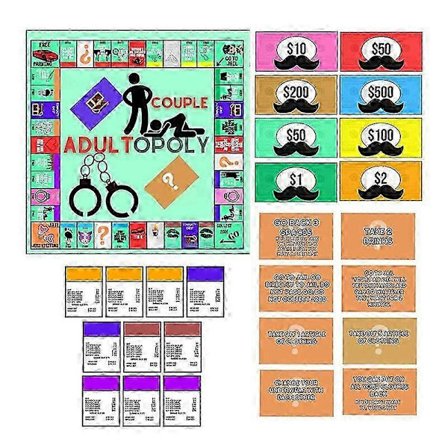 Adultopoly Brädspel Par Adultopoly Dejt Kväll Spel Roligt Interaktivt Relationskortspel Konversationskort För Par