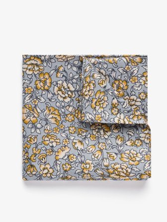 John Henric Men's Blå Lommetørklæde Blomster Size Onesize