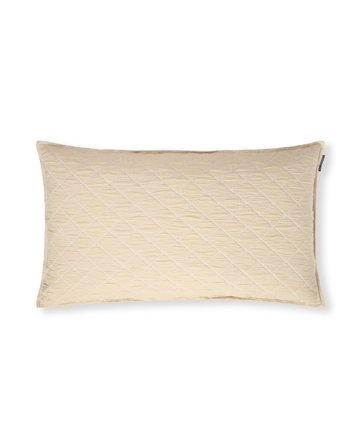 Lexington Jacquard økologisk bomuldspudebetræk 50x90, beige