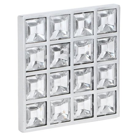 16 gitter firkantet krystalknap til skab, skuffe, skab KLB