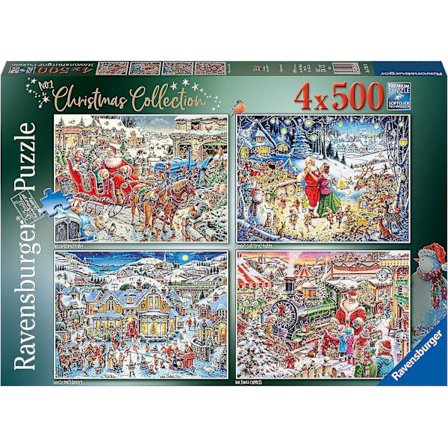 Julsamling Pussel (4 x 500 bitar) (FMY)