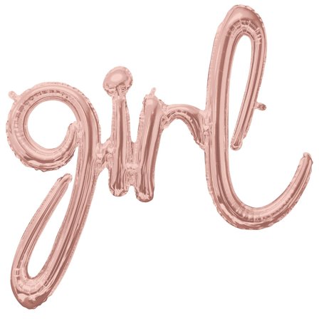 Girl Folieballon Rosaguld