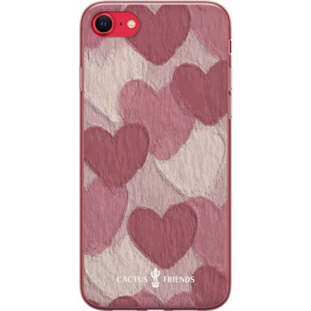 Kompatibel Mobilcover til Apple Apple iPhone 7 Cactus and Friends - Blush Paper Hearts