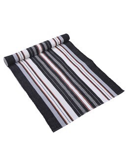 Ripsmatta Karin randig, återvunnet material Svart - 70x160 cm - Recycled by Wille