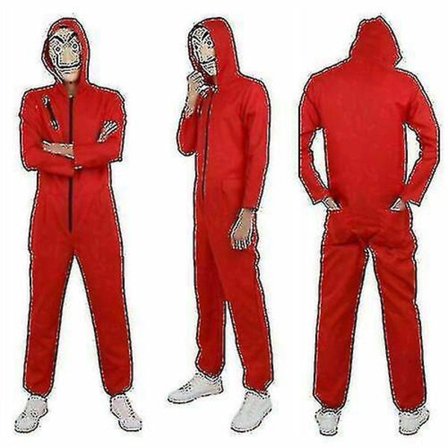 Salvador Dali La Casa De Papel Kostym Money Heist Jumpsuit Mask Outfits U