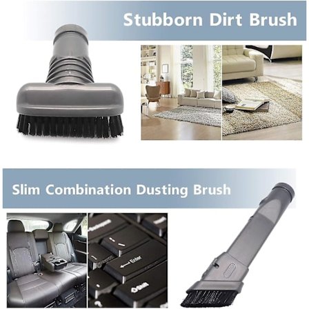 Borstkit Tillbehör 5st Dammsugare Munstycke med Adapter Tillbehör Kit Dammsugare Verktyg, 【Ap