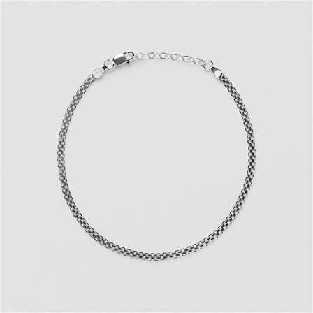 X-link Fotlänk (S) - Sterling silver - Safira