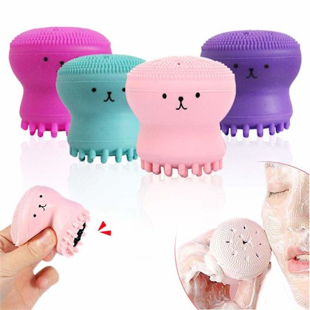 Facial Cleanser, Small Octopus Face Cleaning Brush (Set of 4)