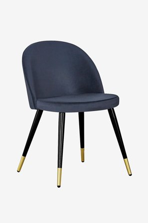 Venture Home - Stol Velvet Mässing 2-pack - Svart - Stolar - Från Homeroom