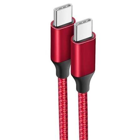 Snabb USB-C till USB-C-kabel för iPhone 16 Pro Max - 16 Pro - 16e - iPhone 15 - 15 Plus - Förstärkt Nylon 1M Röd