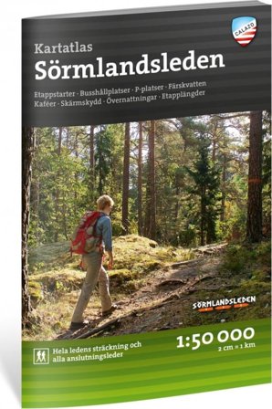 Calazo förlag Friluftsatlas Sörmlandsleden 1:50 000 literature Black OneSize