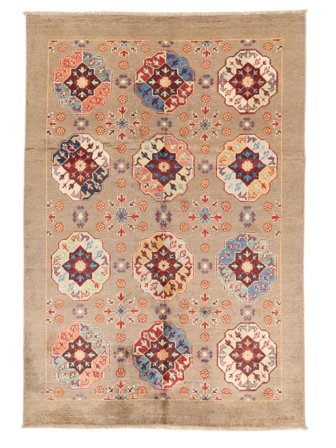 Oriental Kazak Fine Rug 120X180 Brown/Orange Wool, Afghanistan