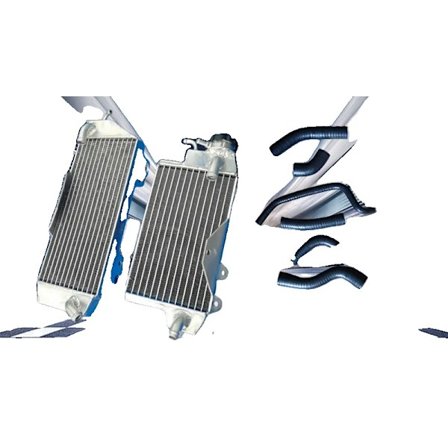 Kawasaki KXF450 KX450F Kylare, Aluminium Material, Silikon Slang,svart