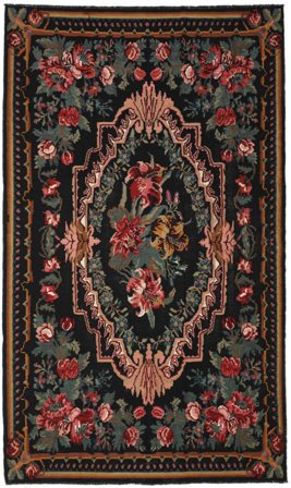 Handgeweven Rose Kelim Moldavia Vloerkleed 203X343 Donkergrijs/Rood