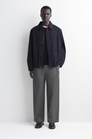 COS Men's Vindjacka Med Avtagbar Huva in Blå