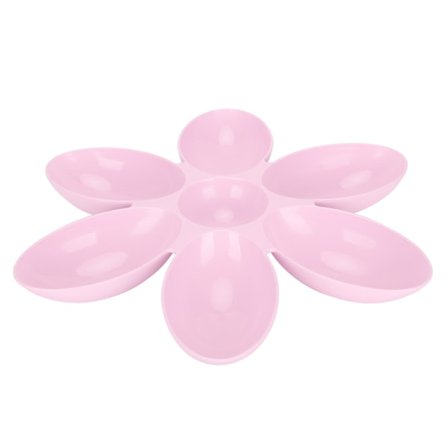 Kissankulhot Elintarvikelaatuinen Kukka Terälehtien Muotoinen 6 Lokeron Lemmikkieläinten Ruokakulho Ruoalle ja Vedelle (Pinkki)