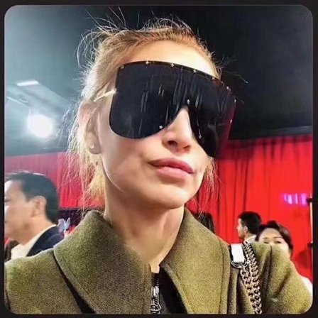 Oversize One Piece Cover Sunglasses Champagne Windproof Shades Eye Wear Fashions