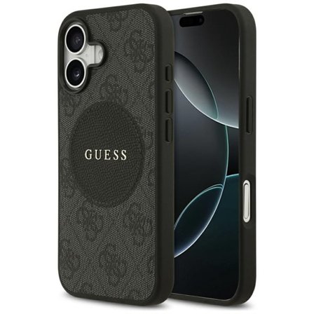 Guess 4G Circle Classic Logo MagSafe-fodral för iPhone 17 - svart