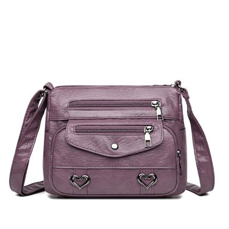 Kvinder Crossbody Bag Tote Håndtaske LILLA