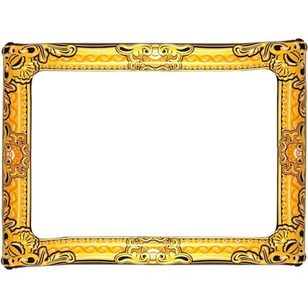 Oppustelig fotoramme med guldadditiv 58 x 71 cm Sort