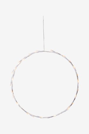 Jotex - Crispy krans 35cm Hvit - Kjøp Dekorativ julebelysning hos Jotex