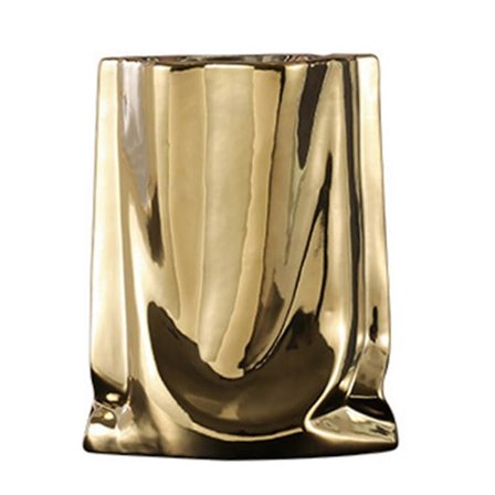 Keramisk blomstervase, stor kapacitet, guld- og sølvcenterpiece-vaser til moderne bondehusindretning