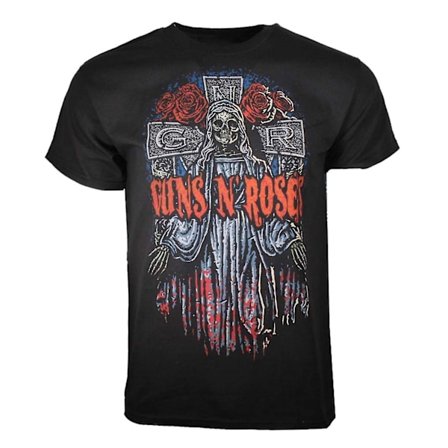 Guns N Roses T-tröja Guns n Roses skelett Cross T-Shirt