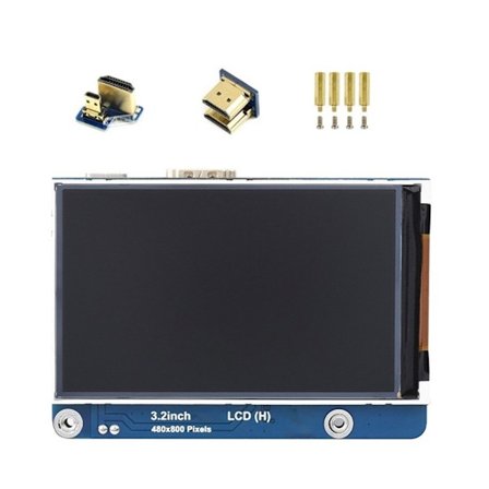 Justerbar Lysstyrke 3.2" IPS LCD Skærm 480x800 Pixel