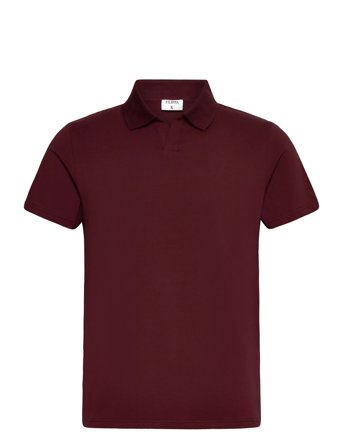 Filippa K Stretch Cotton Polo T-Shirt - Burgundy - S