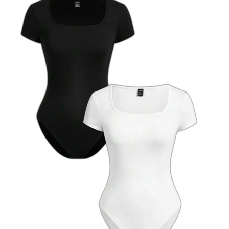 2-pack svarta och vita bodysuits