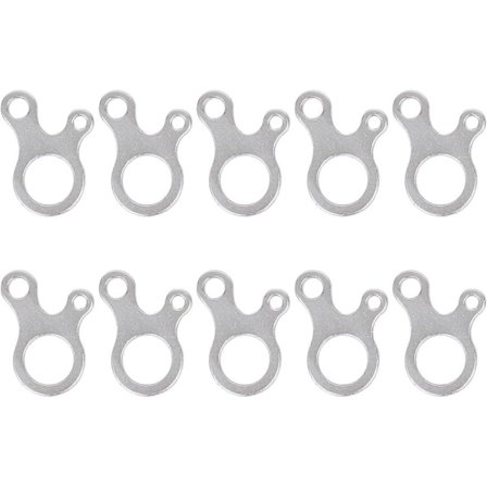 10 stk. taujusterere bardunjustering snorjustering sklisikker teltfeste for camping fotturer backpacking piknik, sølv