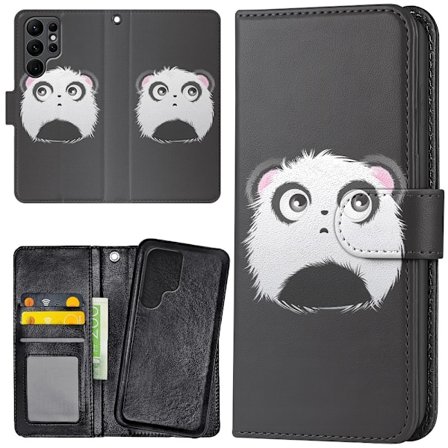 Samsung Galaxy S24 Ultra - Plånboksfodral/Skal Pandahuvud