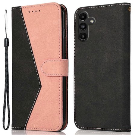 For Samsung A56 5G Tofarget Lær Telefonveske Lommebokdeksel Beskyttende Flip Stativ