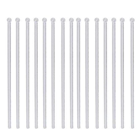 100 stk. Gennemsigtige Cocktail Drink Bar Muddler Runde Hoved Plast Rør Blandestikke Ske Rør Swizzle Stick