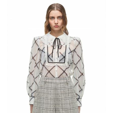 Self Portrait Shirt , Wit , Dames , Maat: XS