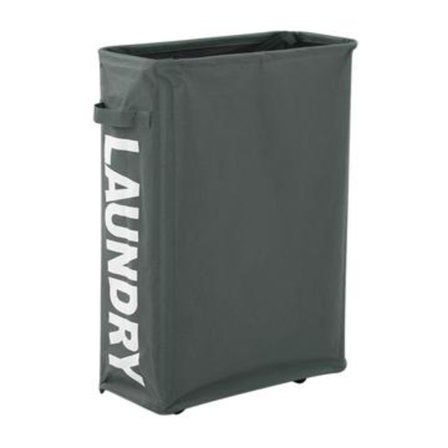 Smal hopfällbar tvättkorg i Oxford med hjul och lock med...